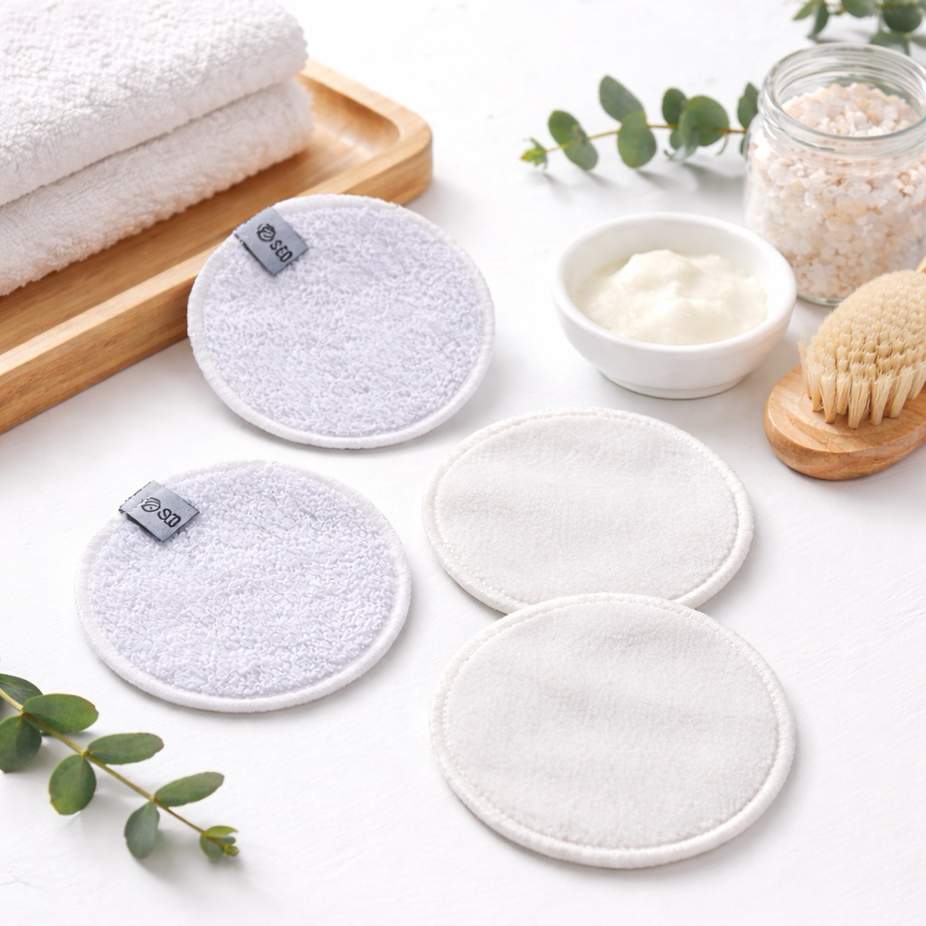 Reusable Exfoliating pads / reusable cotton pads 2 side / kapas kain guna ulang